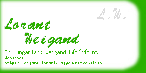 lorant weigand business card